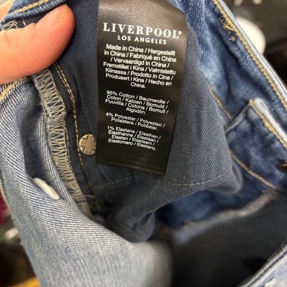 Liverpool Blue Ankle Cropped Jeans with Distressed Detailing - Picture 5 of 5